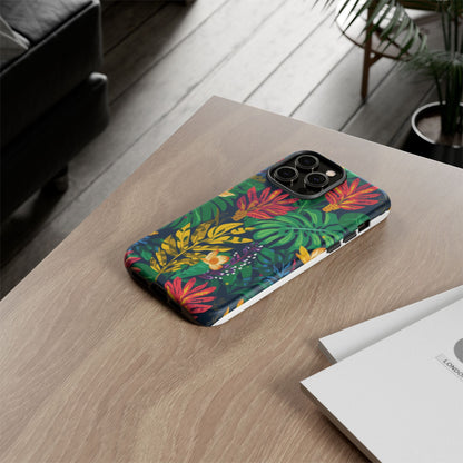 Tropical Floral Phone Case — Vibrant Jungle Leaf Protective Cover