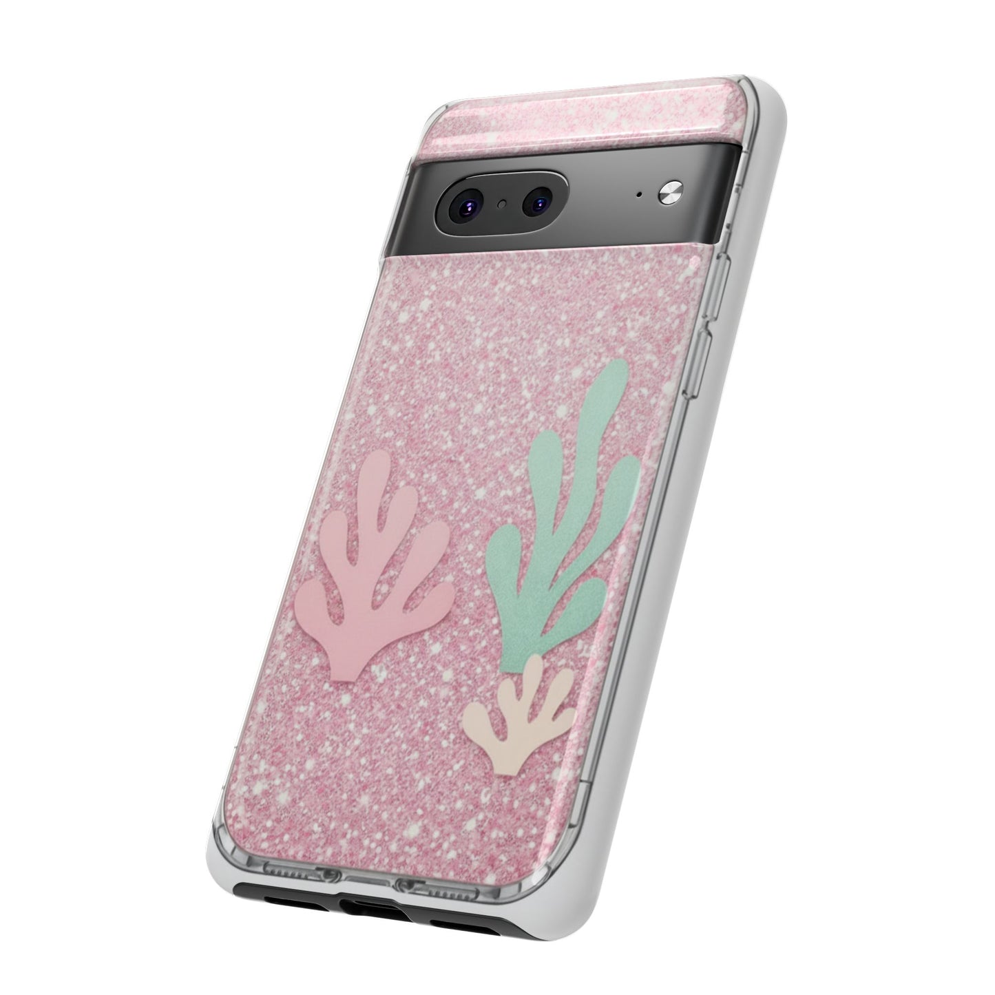 Pink Glitter Seaweed Tough Case - Sparkle Protective Phone Cover