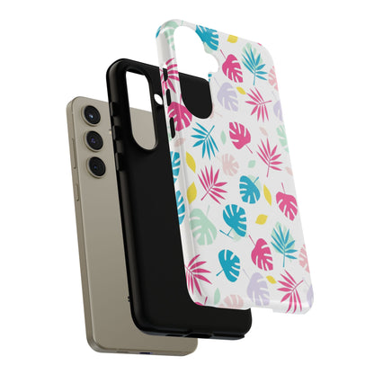 Tropical Leaf Phone Case — Colorful Pastel Monstera & Palm iPhone Case