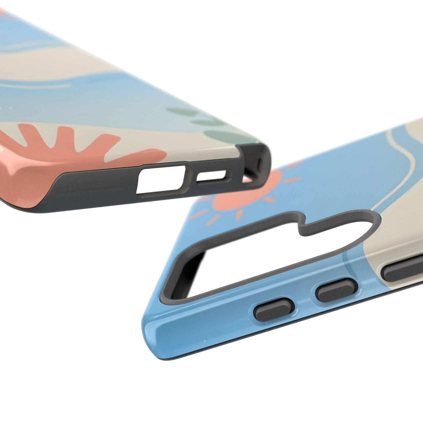 Beach Waves Tough Phone Case — Summer Sun & Seashell Protective Cover