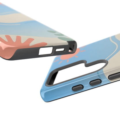Beach Waves Tough Phone Case — Summer Sun & Seashell Protective Cover