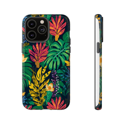 Tropical Floral Phone Case — Vibrant Jungle Leaf Protective Cover
