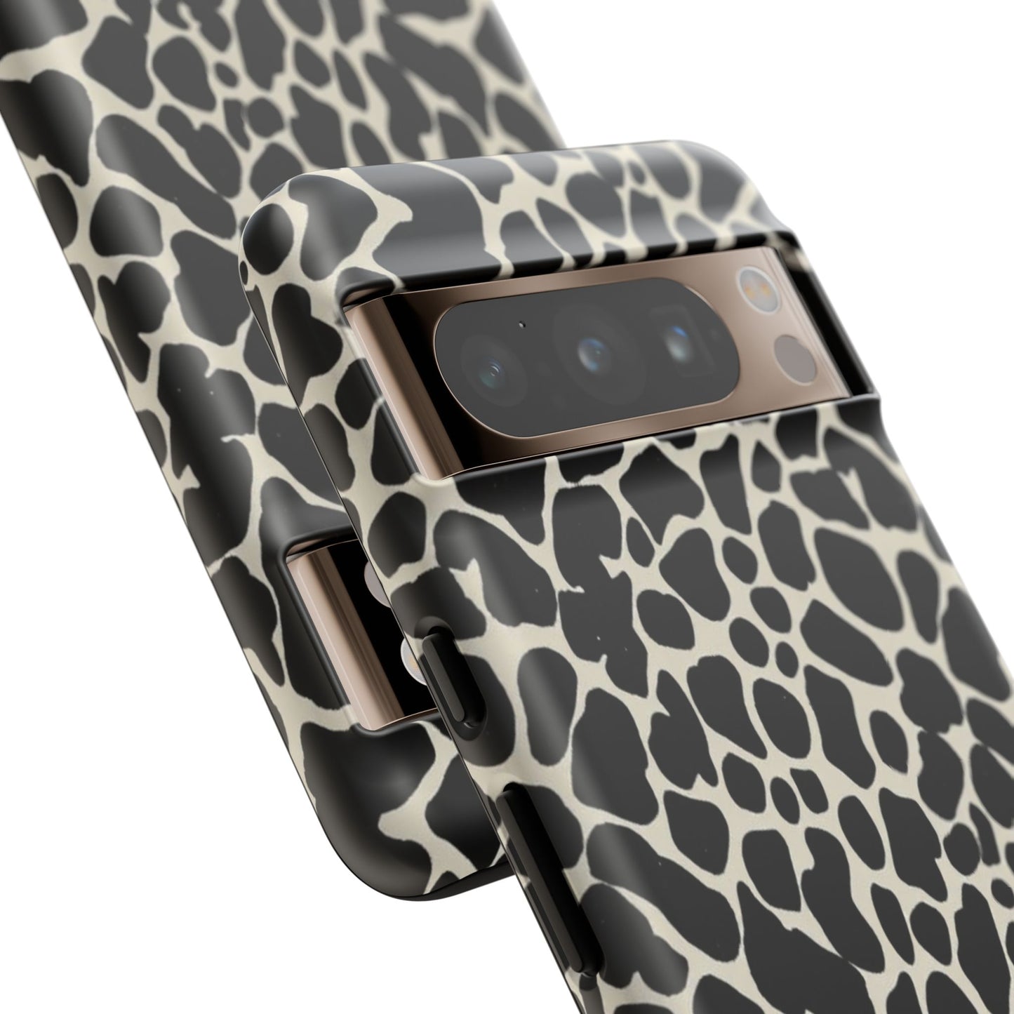 Black and White Cowhide Phone Case — Protective Tough Case
