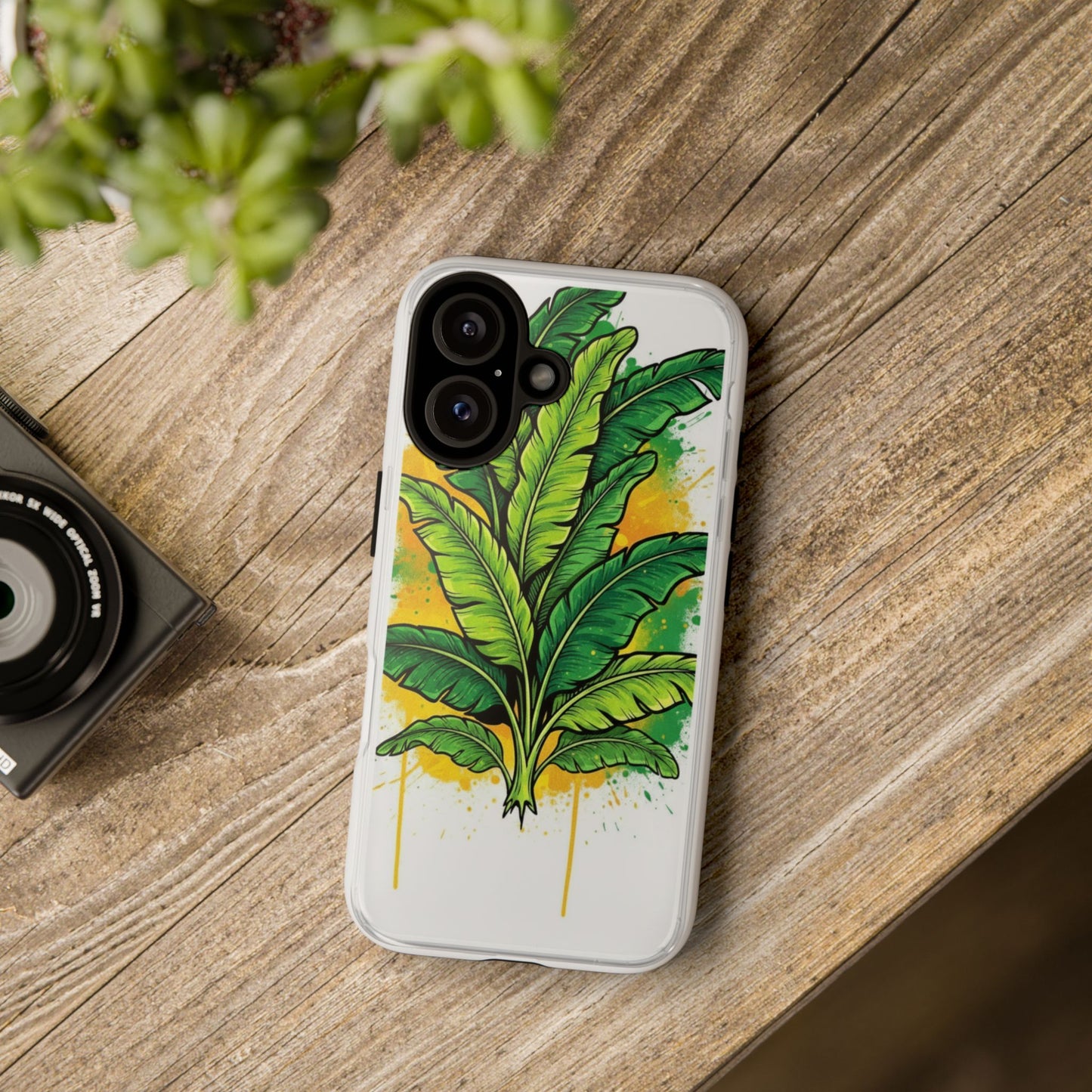 Tropical Banana Leaf Phone Case — Vibrant Green Plant Protector