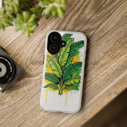 Tropical Banana Leaf Phone Case — Vibrant Green Plant Protector
