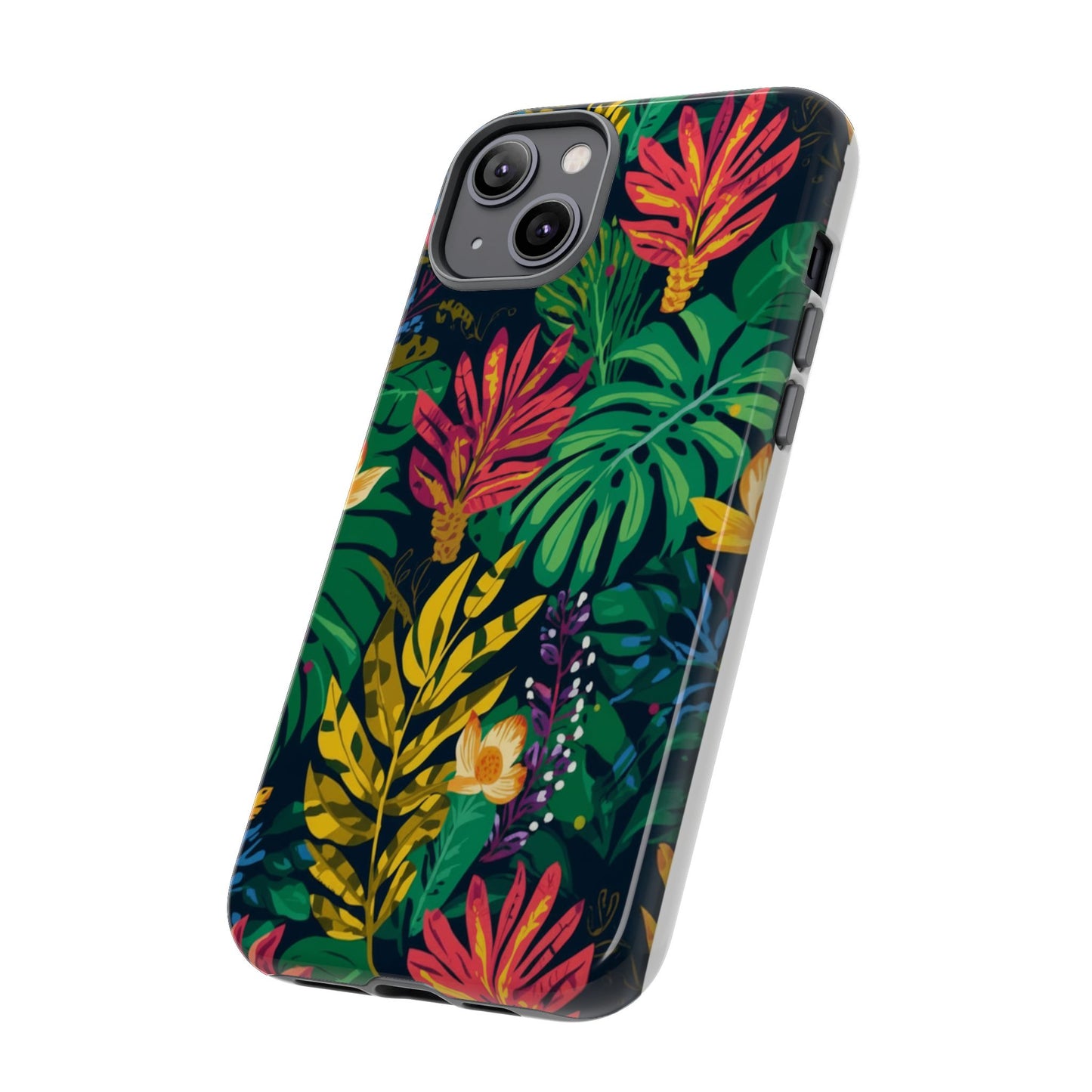 Tropical Floral Phone Case — Vibrant Jungle Leaf Protective Cover