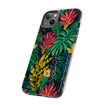 Tropical Floral Phone Case — Vibrant Jungle Leaf Protective Cover