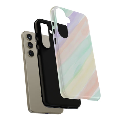 Pastel Watercolor Stripe Tough Phone Case