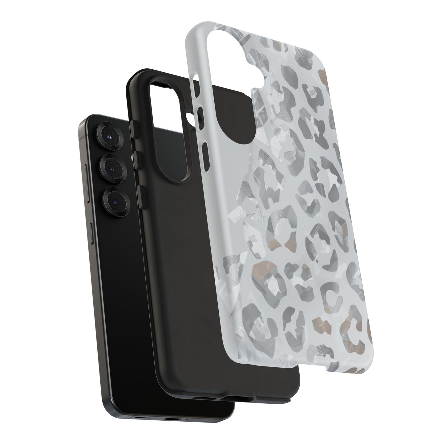 Silver Leopard Tough Phone Case