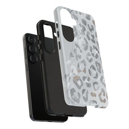 Silver Leopard Tough Phone Case