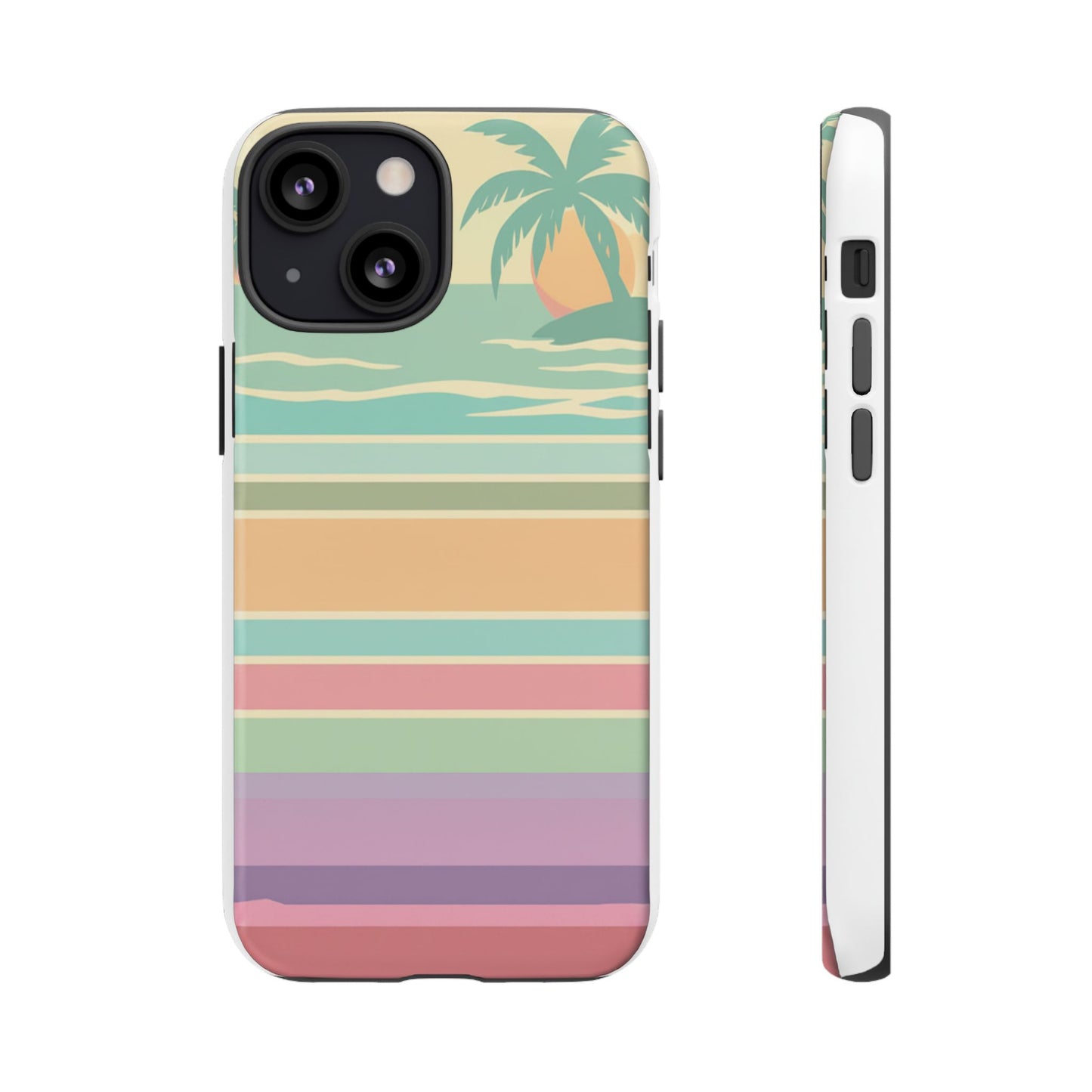 Tough Case — Retro Pastel Sunset Palm Tree Phone Case