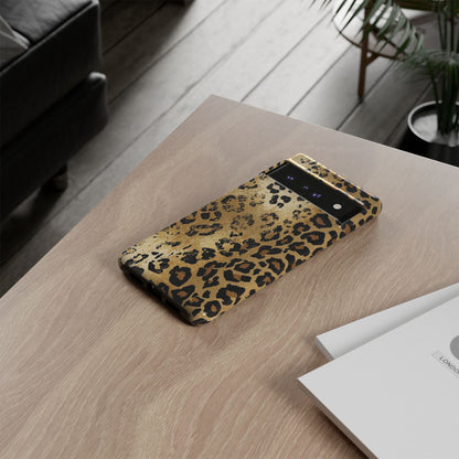 Leopard Print Tough Phone Case — Durable Protective iPhone Cover