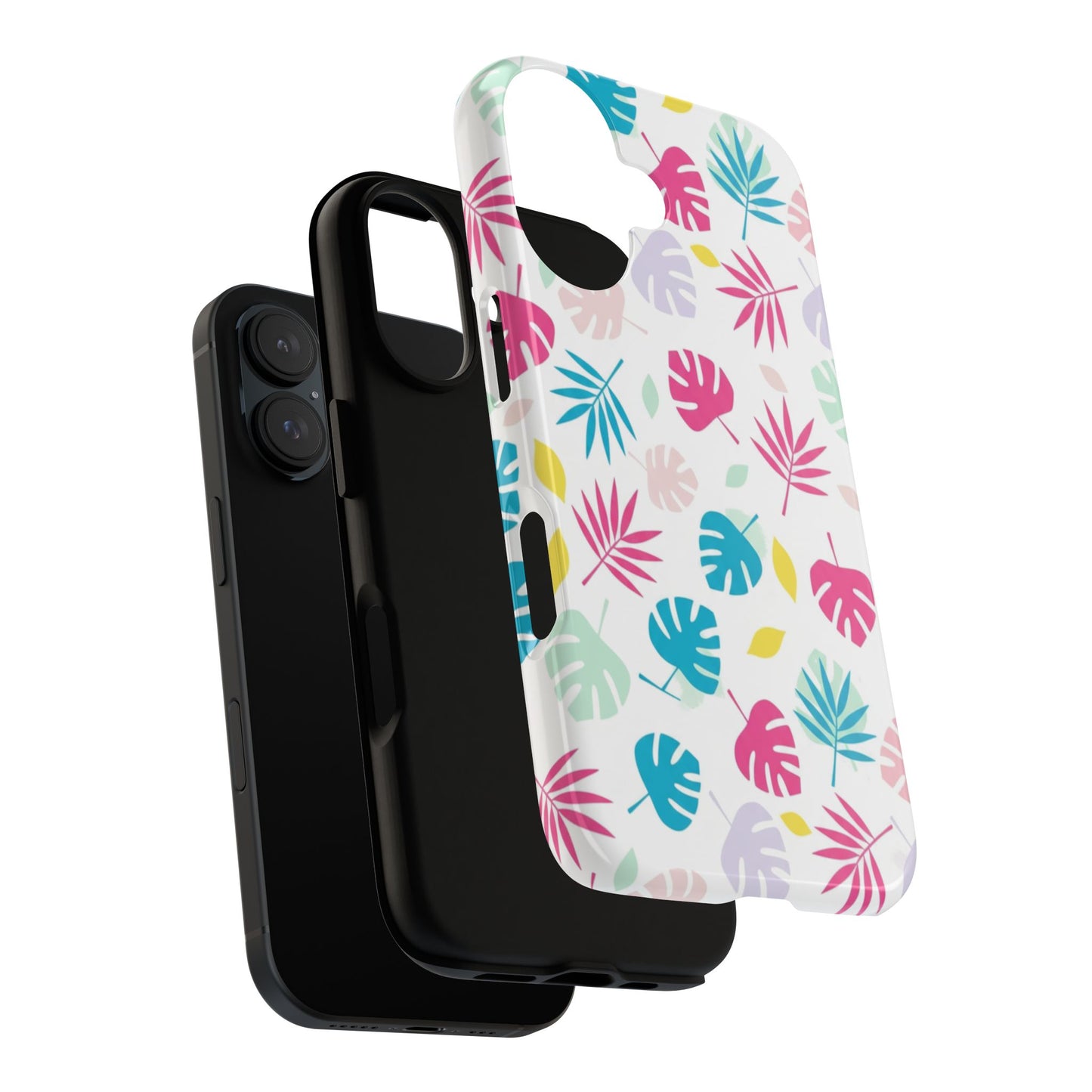 Tropical Leaf Phone Case — Colorful Pastel Monstera & Palm iPhone Case