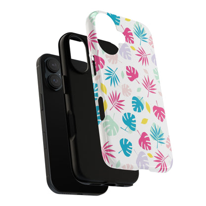 Tropical Leaf Phone Case — Colorful Pastel Monstera & Palm iPhone Case