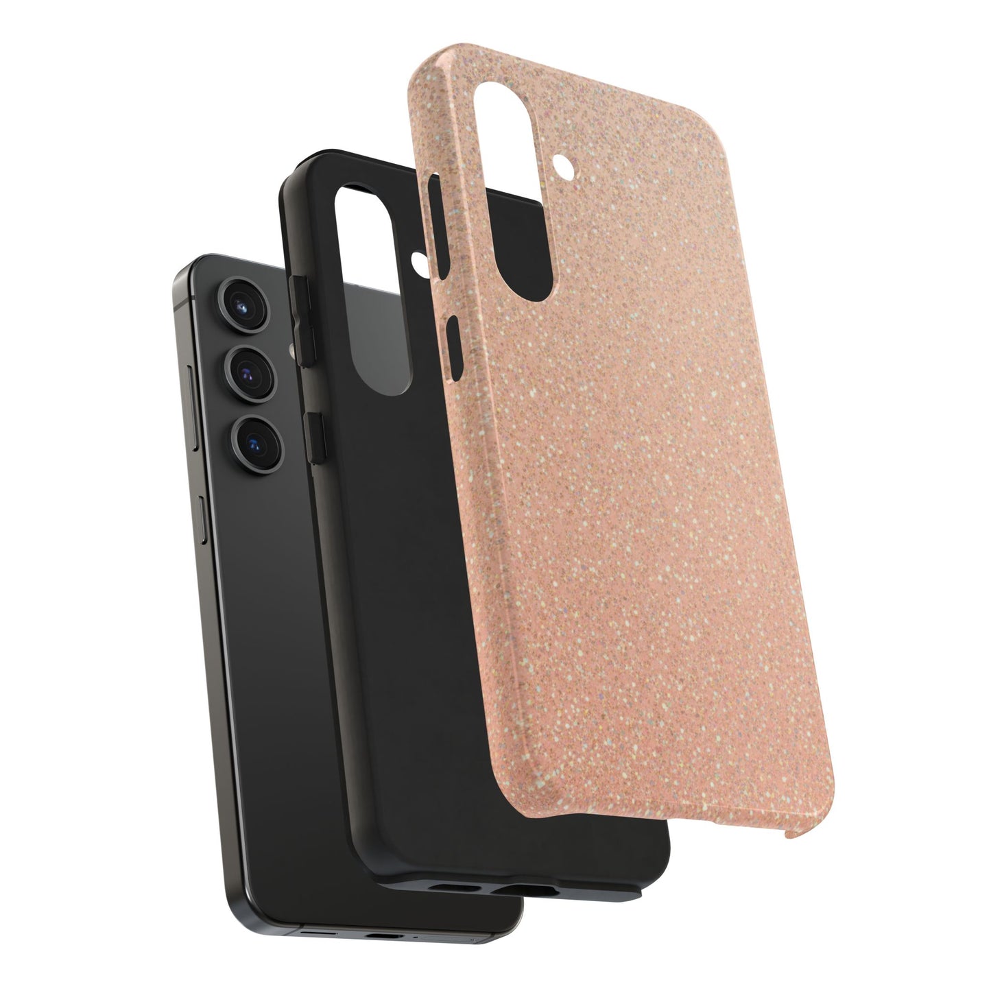Glitter Rose Gold Tough Phone Case — Sparkling Protective iPhone Cover