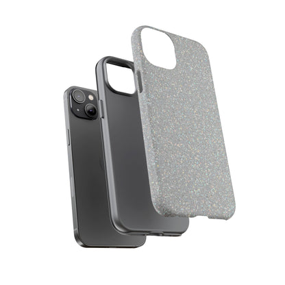 Glitter Silver Tough Phone Case — Sparkling Protective Phone Case
