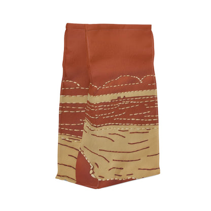 Sunset Ocean Polyester Lunch Bag, Eco-Friendly, Beach Day Essentials, Picnic, Back to School, Vibrant Summer Vibe