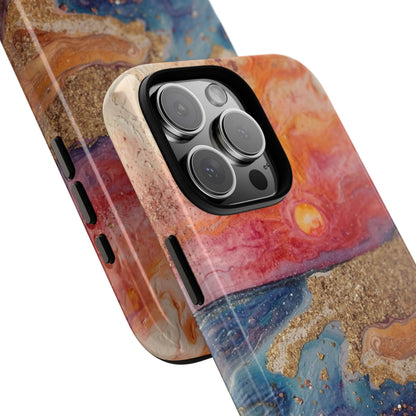 Sunset Coast Phone Case — Colorful Abstract Beach Art Tough Case