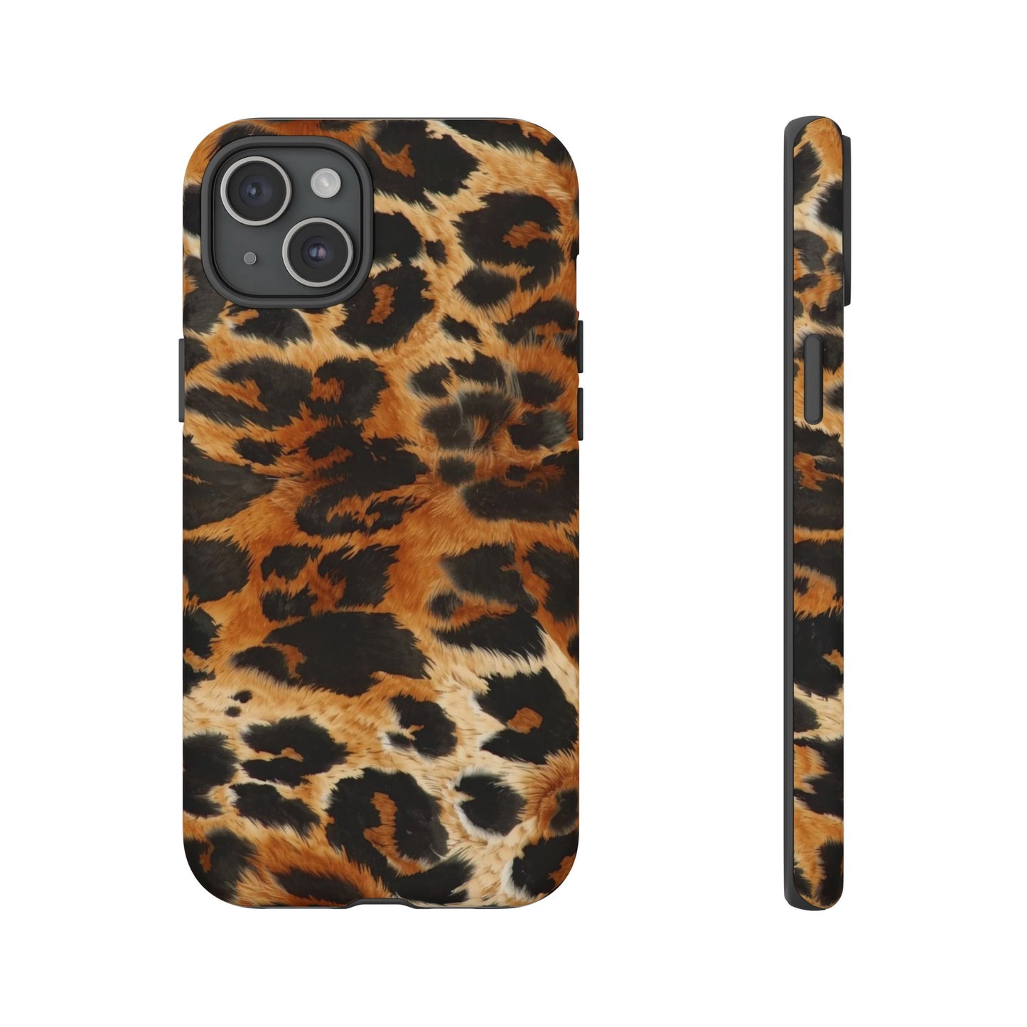 Leopard Print Tough Phone Case – Rugged Protective iPhone Cover