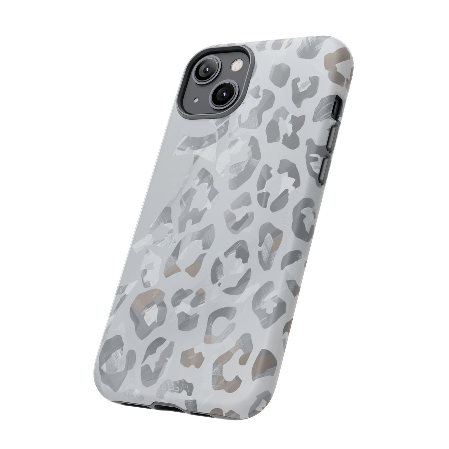 Silver Leopard Tough Phone Case