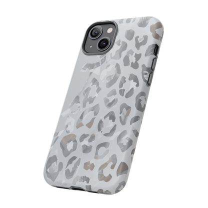 Silver Leopard Tough Phone Case