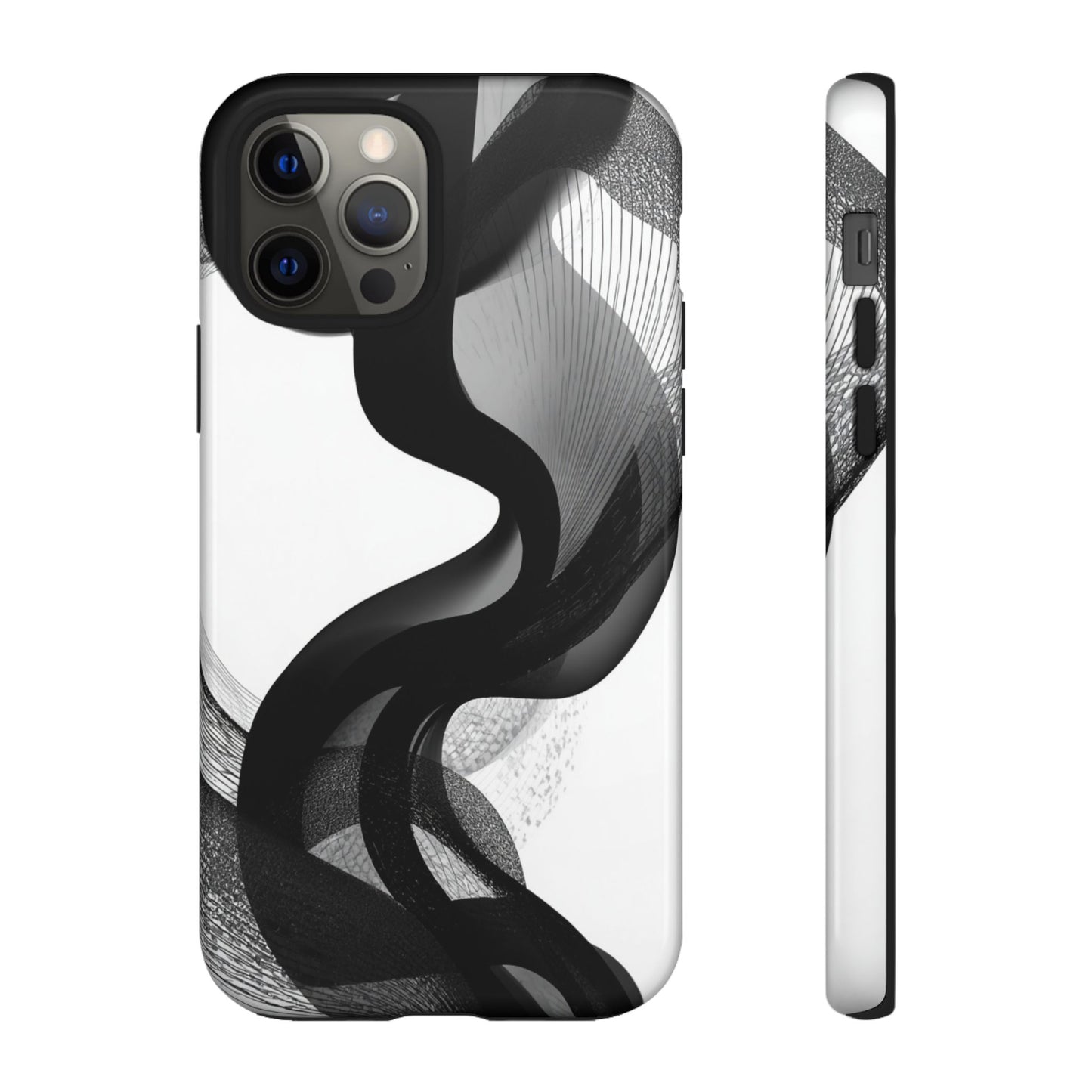 Phone Case — Monochrome Abstract Protective Cover