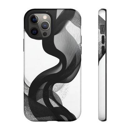 Phone Case — Monochrome Abstract Protective Cover