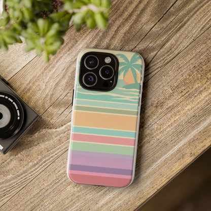 Tough Case — Retro Pastel Sunset Palm Tree Phone Case