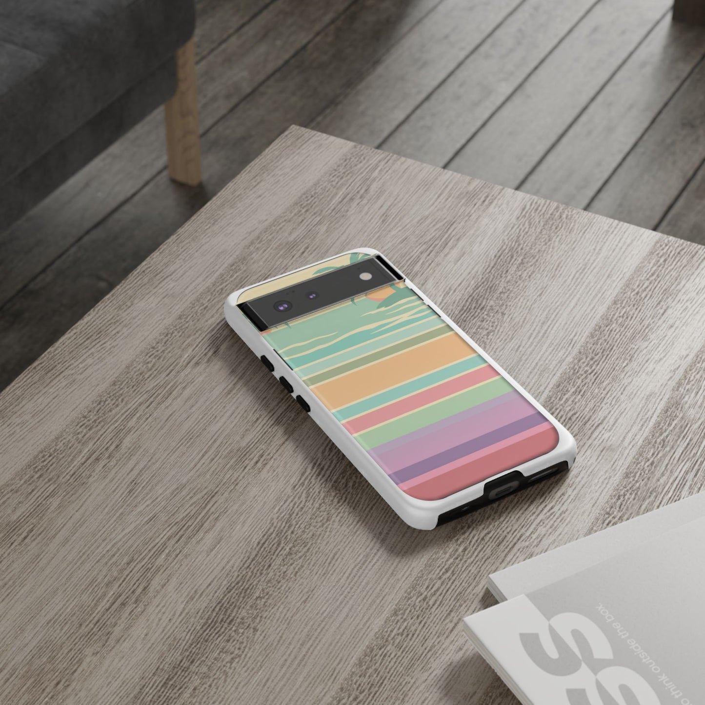 Tough Case — Retro Pastel Sunset Palm Tree Phone Case