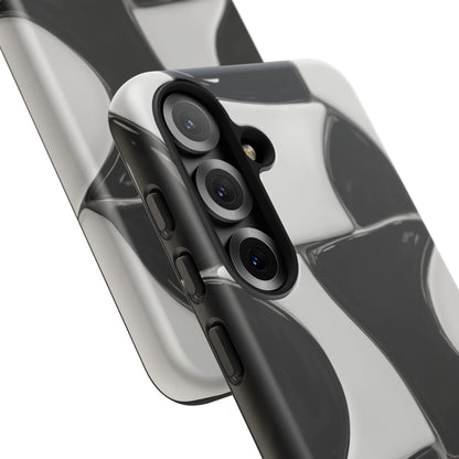Black & White Abstract Pattern Tough Phone Case
