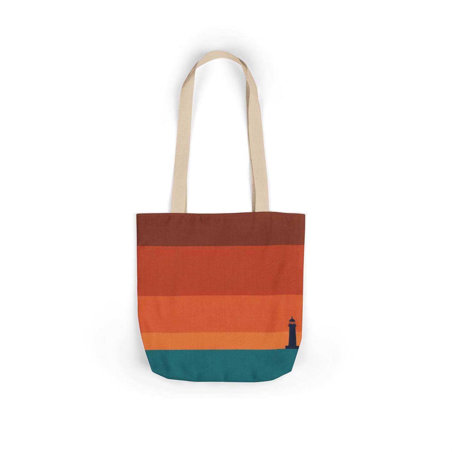 Lighthouse Sunset Canvas Tote Bag