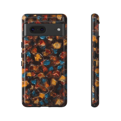 Phone Case - Amber Tortoiseshell Mosaic Protective Cover