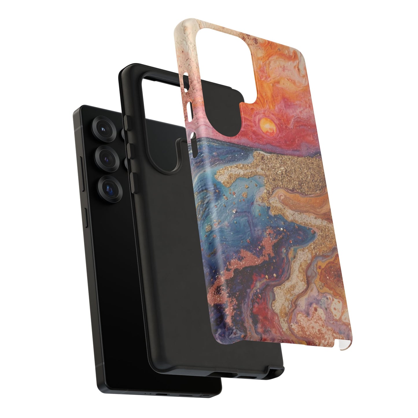 Sunset Coast Phone Case — Colorful Abstract Beach Art Tough Case