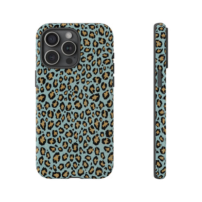 Leopard Print Tough Phone Case - Blue Cheetah Protective Cover