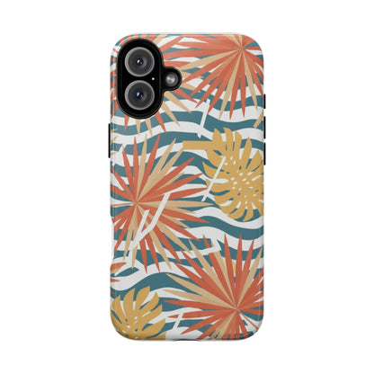 Tropical Palm Tough Phone Case – Retro Wave Floral Protective Cover
