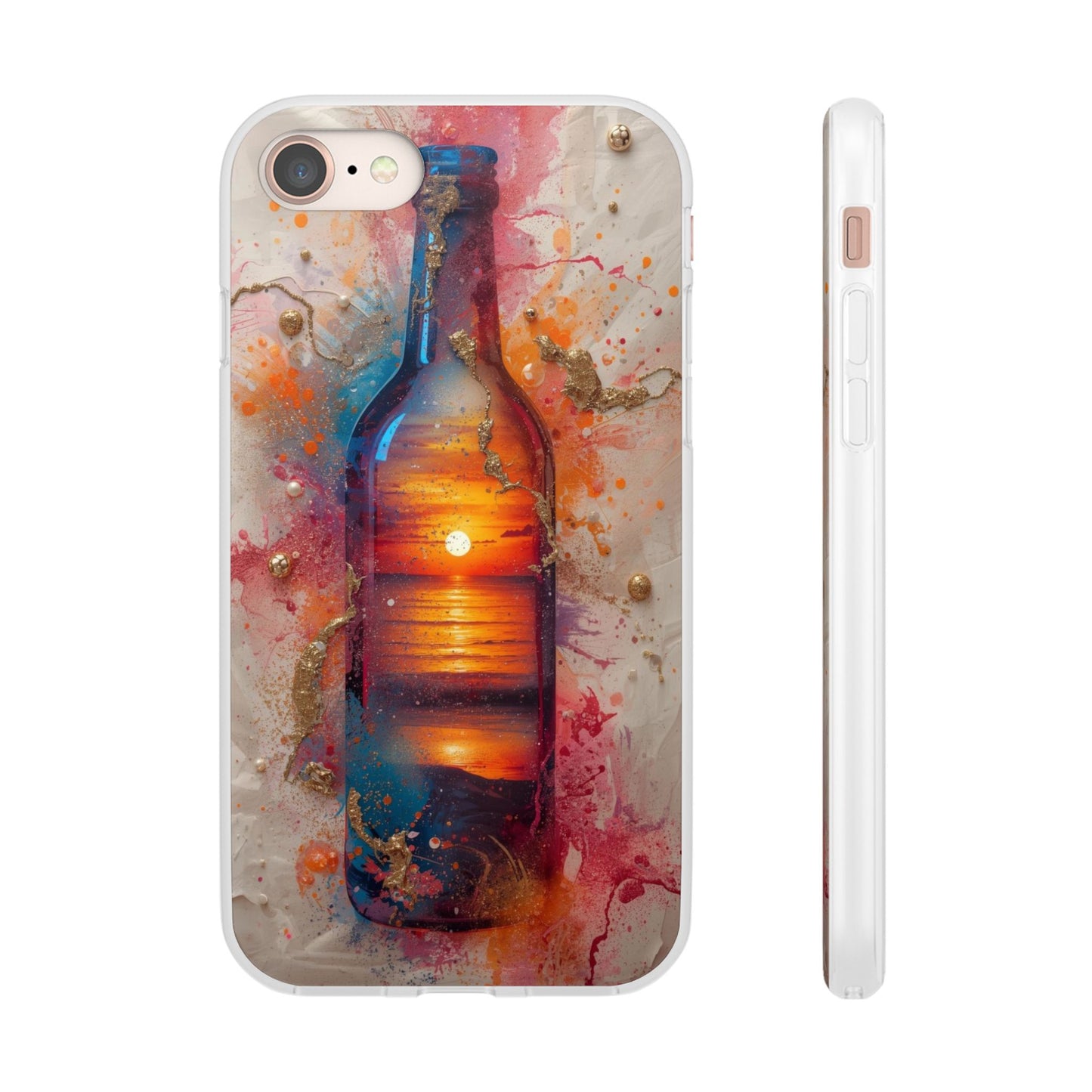 Copy of Floral Holographic Phone Case — Iridescent Leaves & Flowers Flexi Case