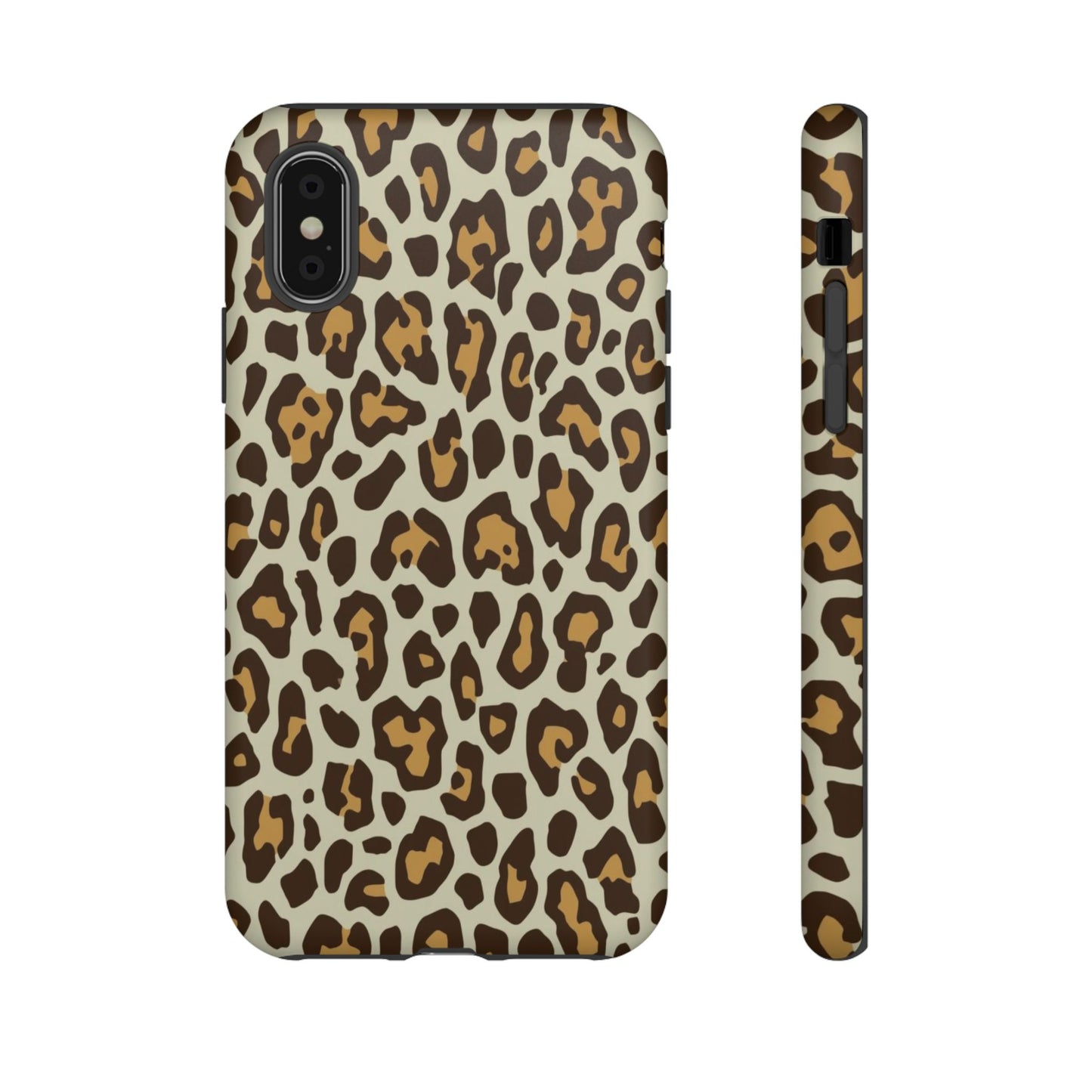 Leopard Print Tough Phone Case — Durable Protective Animal Print Case