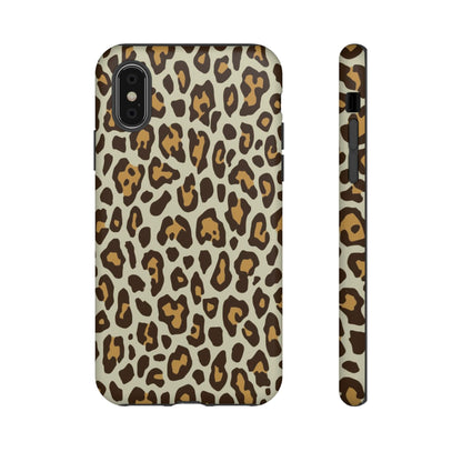 Leopard Print Tough Phone Case — Durable Protective Animal Print Case