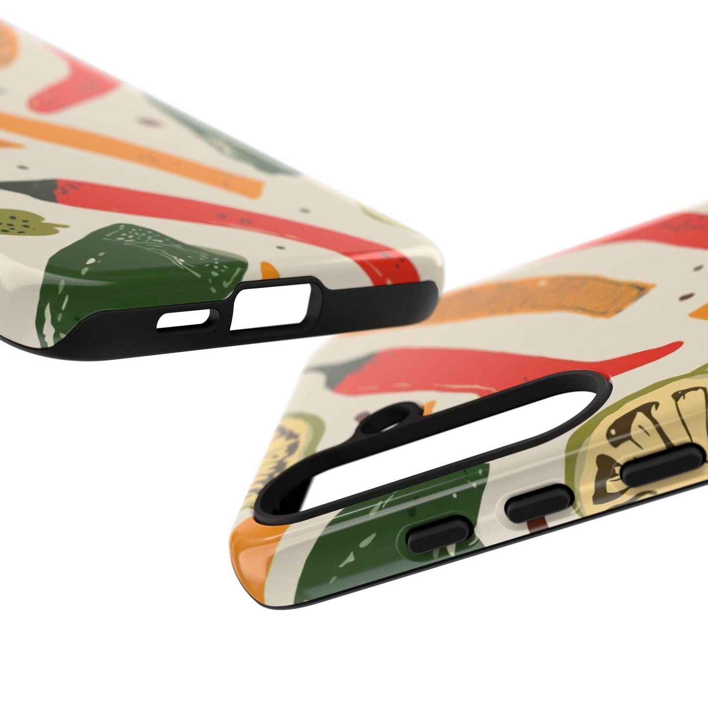 Spicy Peppers Phone Case – Colorful Chili, Lime & Citrus Pattern