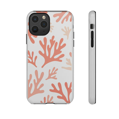 Coral Reef Pattern Tough Phone Case — Pink Beachy Protective Cover