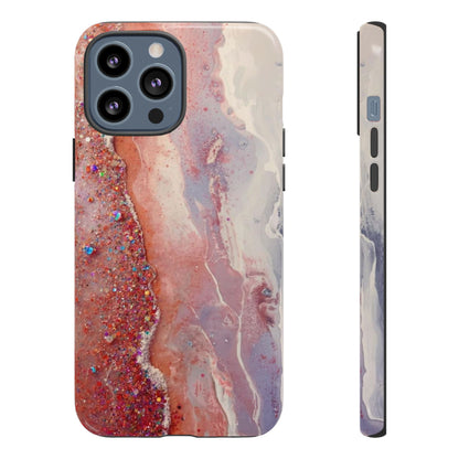 Marbled Rose Gold Galaxy Phone Case — Protective Tough Case