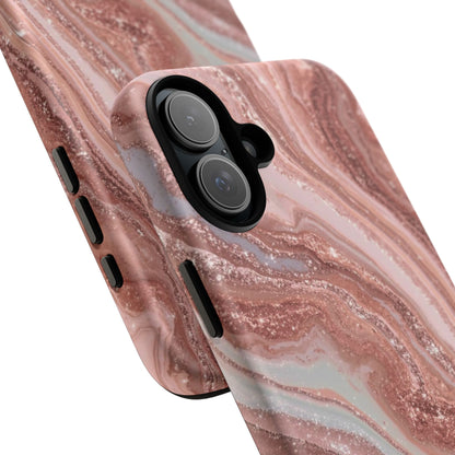 Rose Gold Marble Tough Phone Case