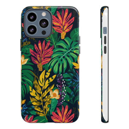 Tropical Floral Phone Case — Vibrant Jungle Leaf Protective Cover