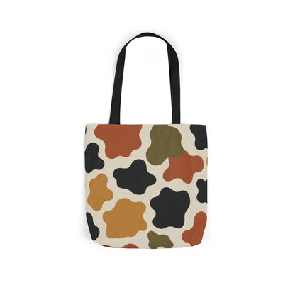 Abstract Earth-Tone Pattern Canvas Tote Bag