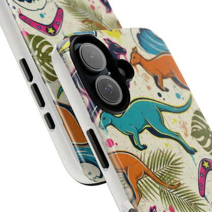 Tough Cases — Colorful Surfing Kangaroo Phone Case