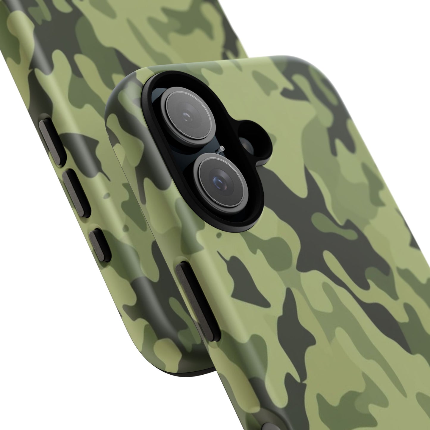 Camo Tough Phone Case — Military Green Protective iPhone Cover