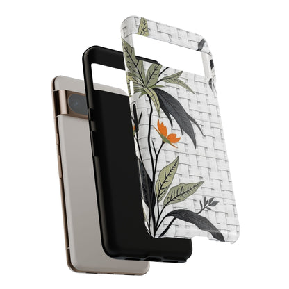 Floral Woven Tough Phone Case — Protective Botanical iPhone Cover