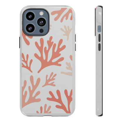 Coral Reef Pattern Tough Phone Case — Pink Beachy Protective Cover