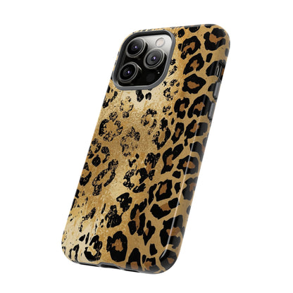 Leopard Print Tough Phone Case — Durable Protective iPhone Cover