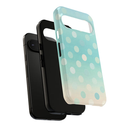 Abstract Palm Tough Phone Case — Minimal Coastal Blue Protective Cover